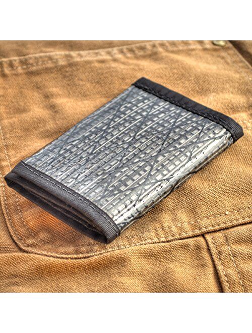 Flowfold Recycled Sailcloth Trifold Minimalist Wallets for Men / Women - Durable Slim Wallet & Trifold Wallets Made in USA