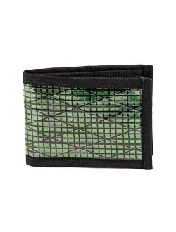 Recycled Sailcloth Wallets - Vanguard Bifold Wallet, Front Pocket Wallet, Slim Minimalist Wallets Made in USA (Black Sailcloth)