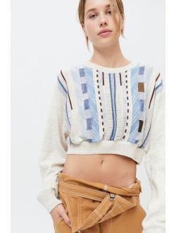 Recycled Printed Cropped Sweater