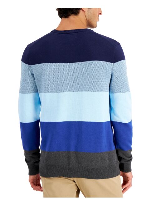 Club Room Men's Striped Lightweight Sweater, Created for Macy's