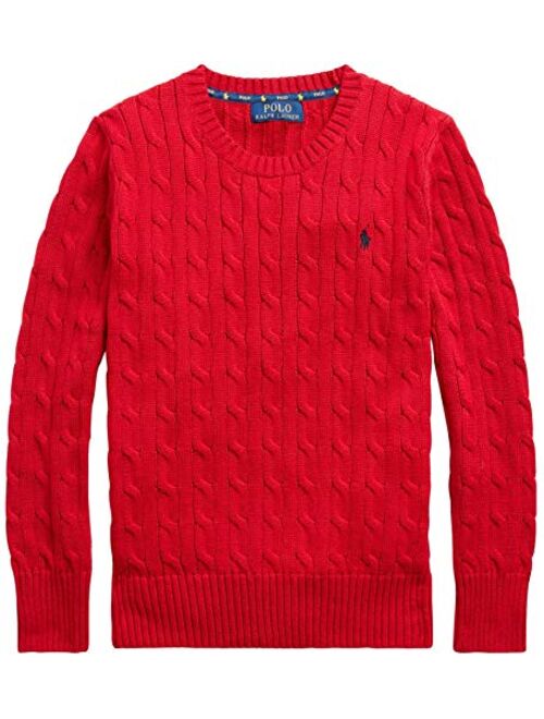 Polo Ralph Lauren Boy's Cable Knit Long Sleeve Crewneck Sweater