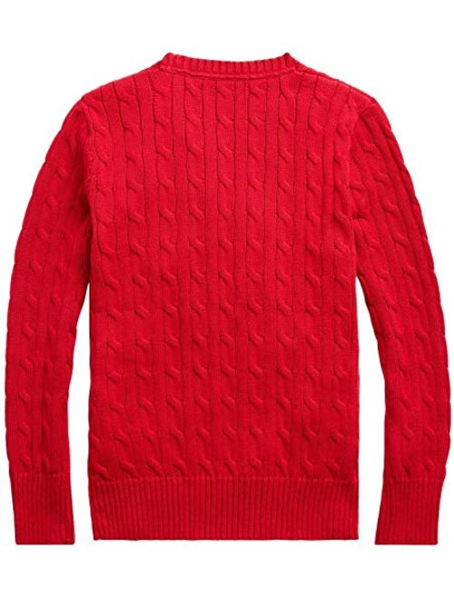 Polo Ralph Lauren Boy's Cable Knit Long Sleeve Crewneck Sweater