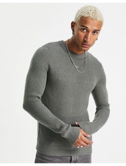 Originals ribbed sweater in gray