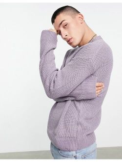 Originals oversized ribbed sweater in lilac