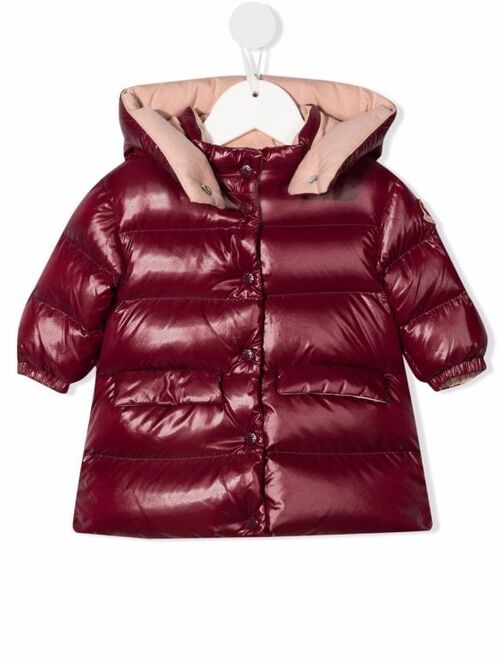 Moncler Enfant burgundy padded coat