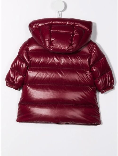Moncler Enfant burgundy padded coat