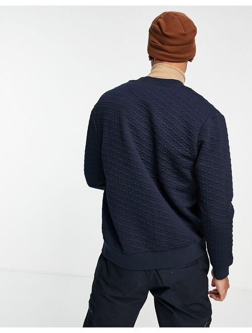 River Island onion quilt cardigan in navy
