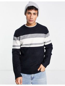 soft touch knitted sweater in navy
