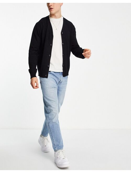 River Island essential winter solid cardigan in black