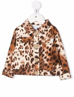 Elisabetta Franchi La Mia Bambina animal-print button-up jacket