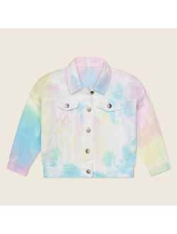 Worthy Threads™ girls' tie-dyed denim jacket