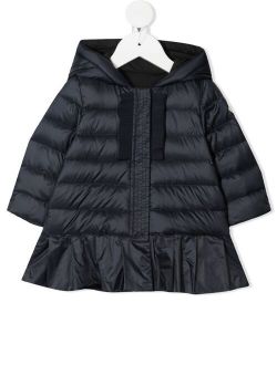 zip-up hooded padded jacket