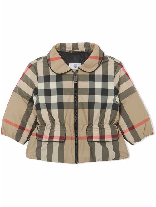 Burberry check-pattern padded jacket
