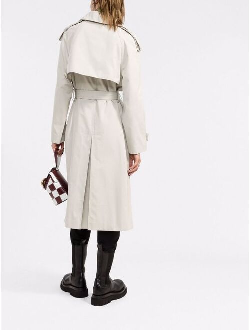 There Was One belted double-breasted trench coat