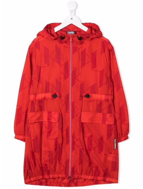 Karl Lagerfeld graphic-print hooded parka