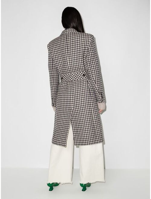 Stella McCartney houndstooth-pattern double-breasted coat