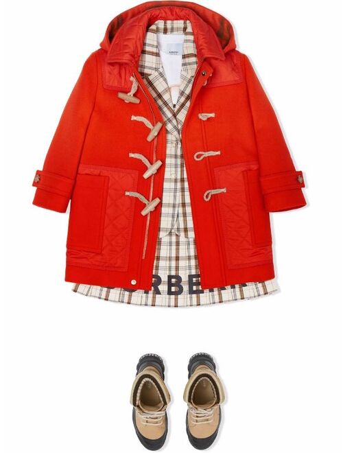Burberry diamond quilted toggle-fastening duffle coat