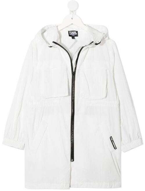 Karl Lagerfeld long-line windbreaker jacket