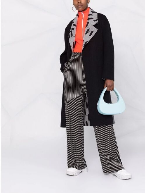 Karl Lagerfeld Kl monogram double-face coat