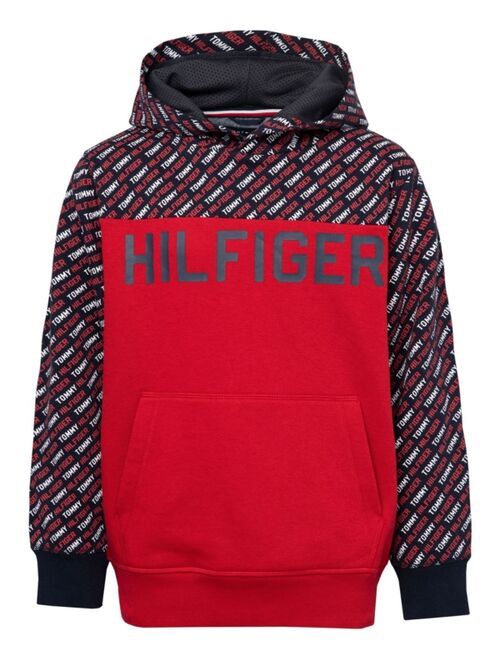 Tommy Hilfiger Little Boys Mini Print Pullover Hoodie