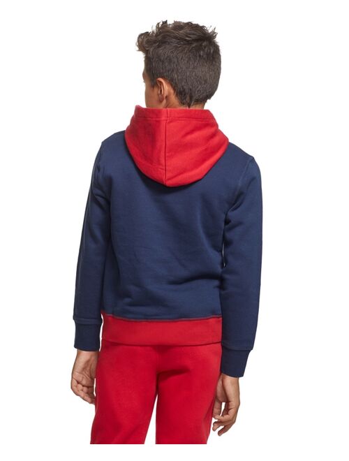 Tommy Hilfiger Big Boys Tricolor Pieced Pullover Hoodie
