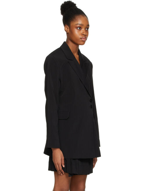 GANNI Black Relaxed Suit Blazer