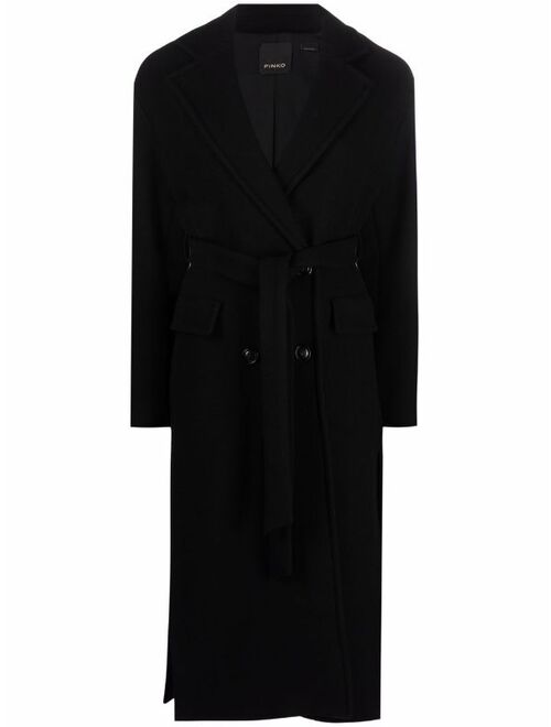 Pinko double-breasted midi coat