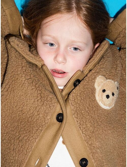Palm Angels Kids bear-motif coat