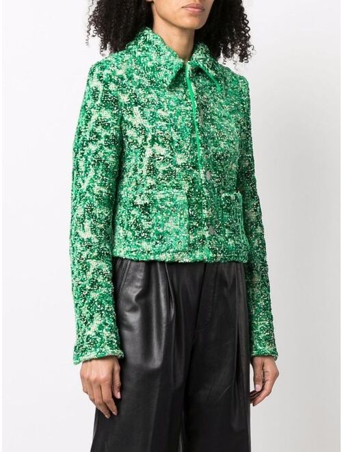 Bottega Veneta Chenille-bouclé button-fastening jacket