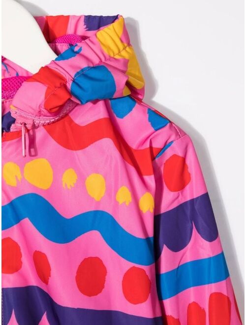 Stella McCartney geometric-print hooded jacket