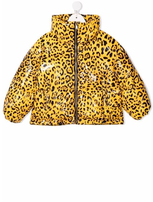 Dolce & Gabbana leopard-print down jacket