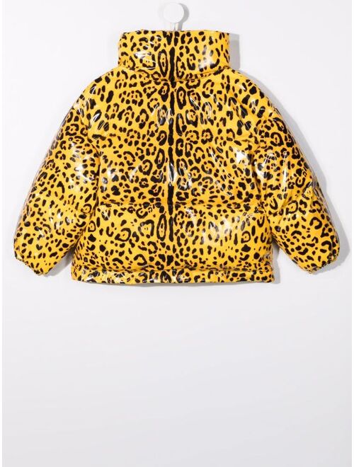Dolce & Gabbana leopard-print down jacket
