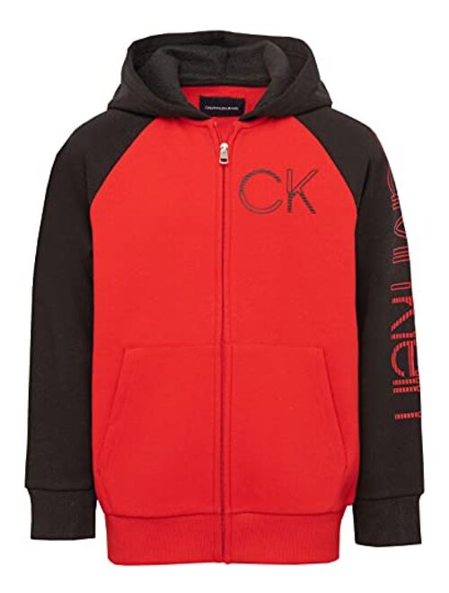 Calvin Klein Boys' Fleece Colorblock Hoodie