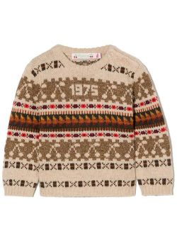 cherry-patterned knit jumper