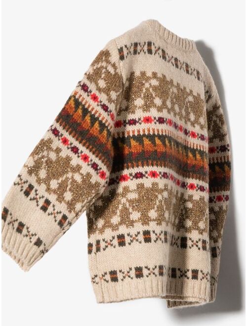 Bonpoint cherry-patterned knit jumper