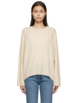 Totême Off-White Cable Knit Sweater