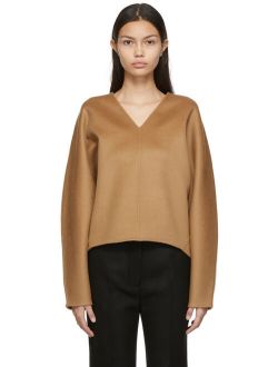 Totme Brown Wool Cashmere Sweater
