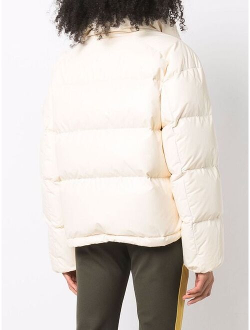 Palm Angels x Moncler Edith asymmetric puffer jacket