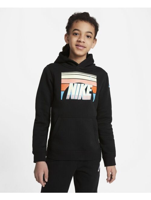 Nike Big Boys Sportswear Club Graphic Pullover Hoodie