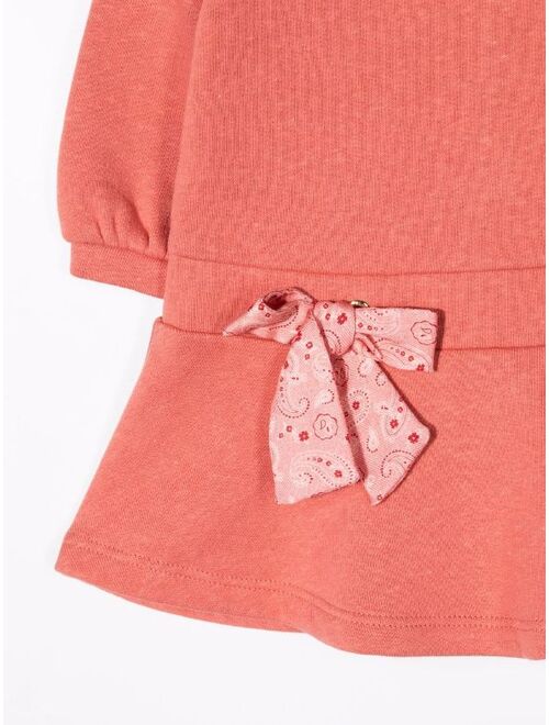 Chloé Kids bow detail sweater dress