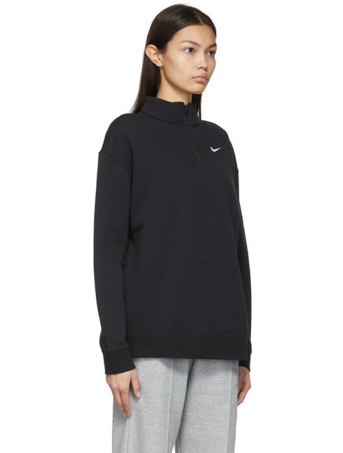 Nike Black Fleece Sportswear Essential Quarter-Zip Sweater