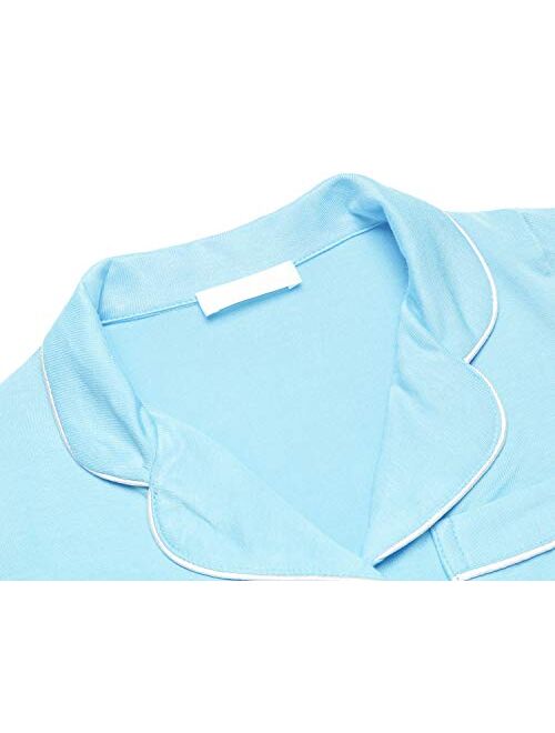 luxilooks Kid Girl/Boy Pajama Set Long Sleeve Pjs 2 Piece Sleepwear Button-Down Soft Nightwear Comfy Loungewear Nightie