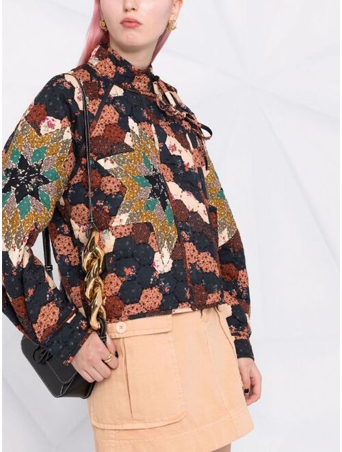 Ulla Johnson floral-print quilted jacket