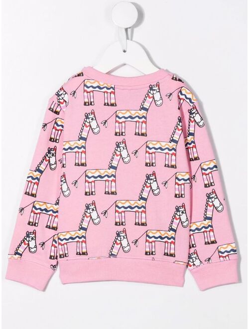 Stella McCartney horse-print cotton sweatshirt