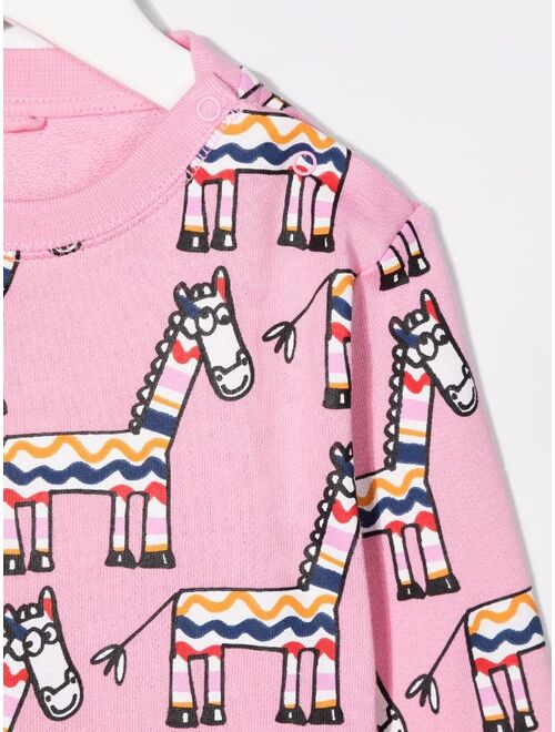 Stella McCartney horse-print cotton sweatshirt