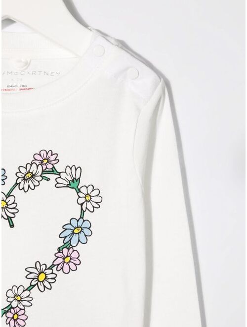 Stella McCartney floral heart cotton sweatshirt