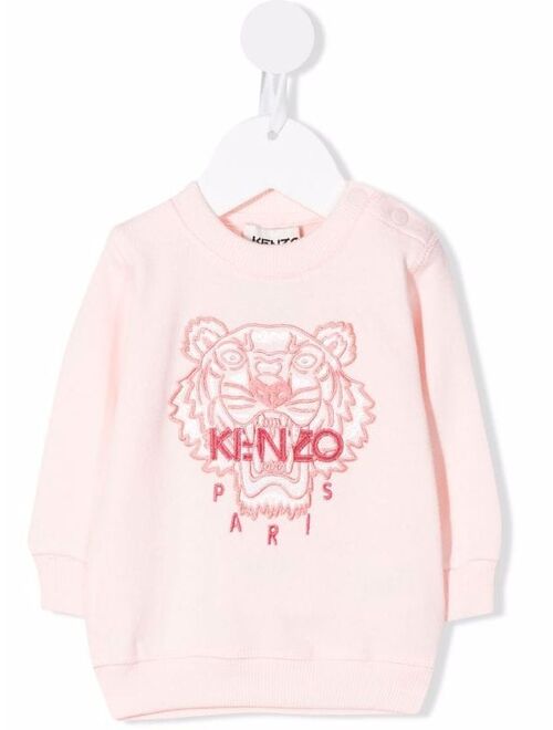 Kenzo Kids embroidered-logo cotton sweatshirt