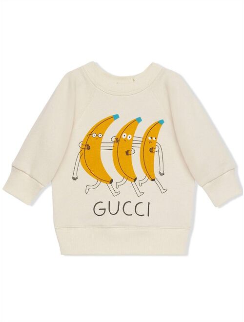 Gucci x Nina Dzyvulska banana-print sweatshirt