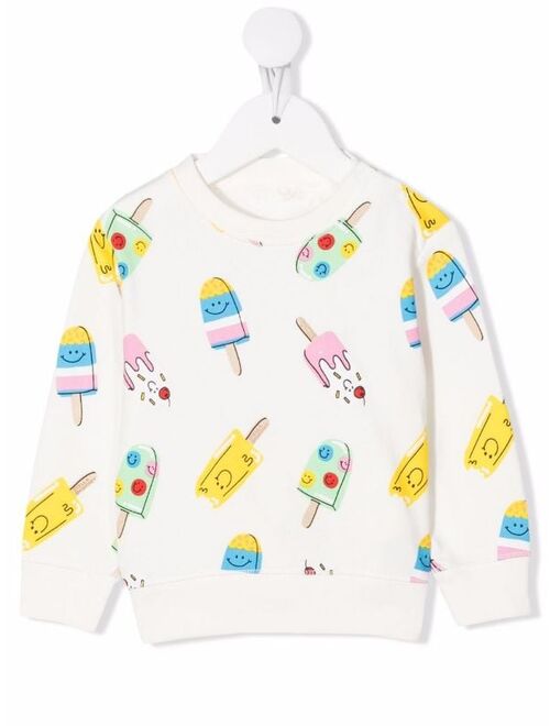 Stella McCartney lollipop-print long-sleeve sweatshirt