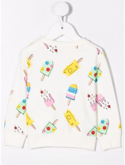 Stella McCartney lollipop-print long-sleeve sweatshirt